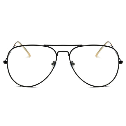 ENID - Trendy Aviator Zonnebril met doorzichtige glazen