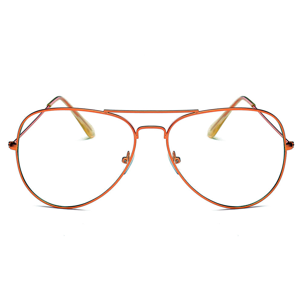 ENID - Trendy Aviator Zonnebril met doorzichtige glazen