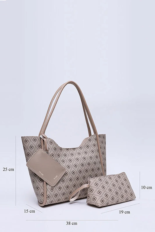 Monogram nertsen SHK108 imitatieleer dames hand schouder portemonnee make-up
