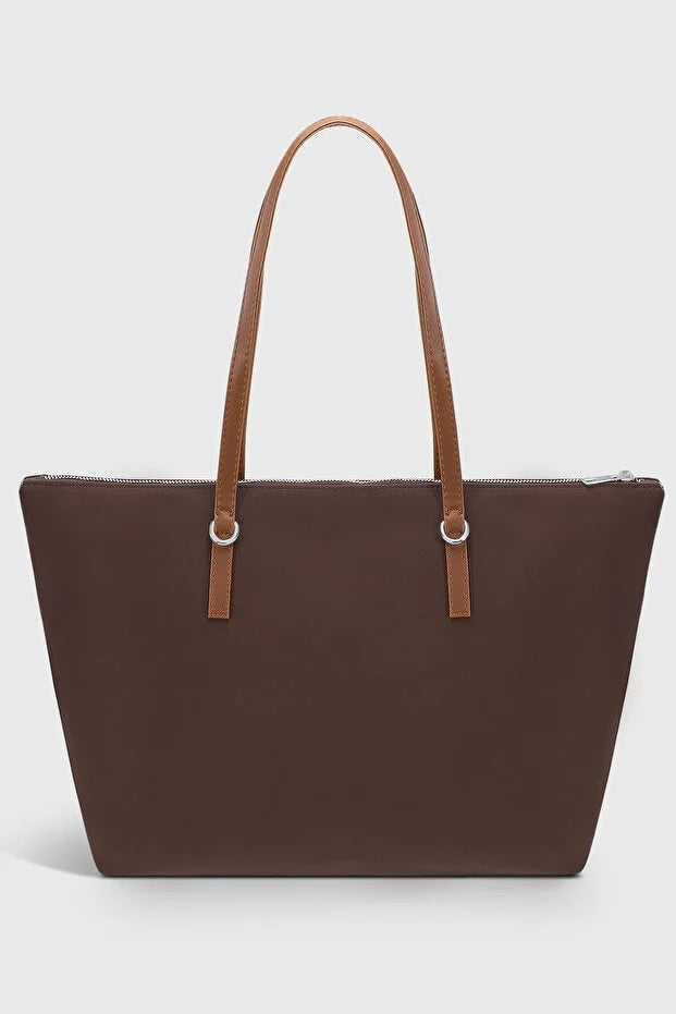 Bruine grote waterbestendige shopper tas voor dames