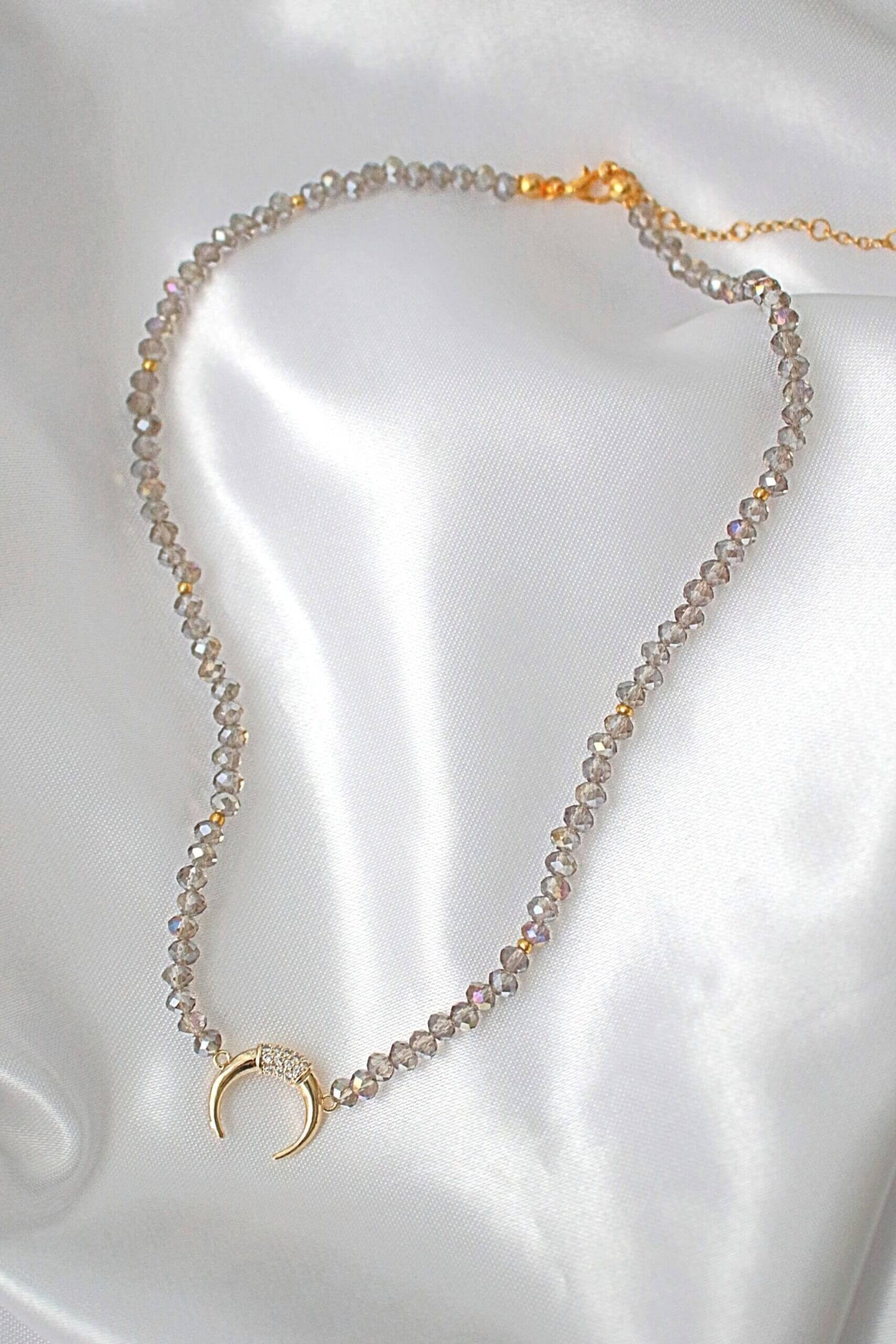 18 karaat chroom Oostenrijkse kristallen choker