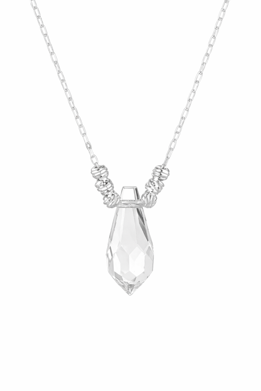 925 Sterling Zilver Kristallen Hanger Ketting Elegante Ketting