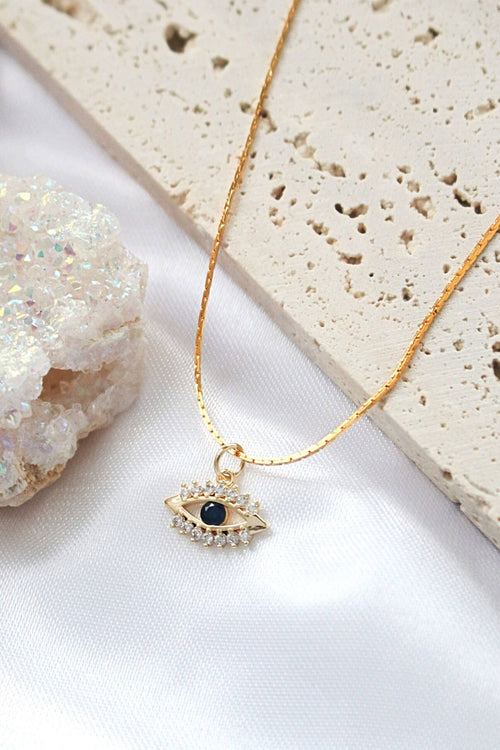 24 Karaats Mini Boze Oog Ketting