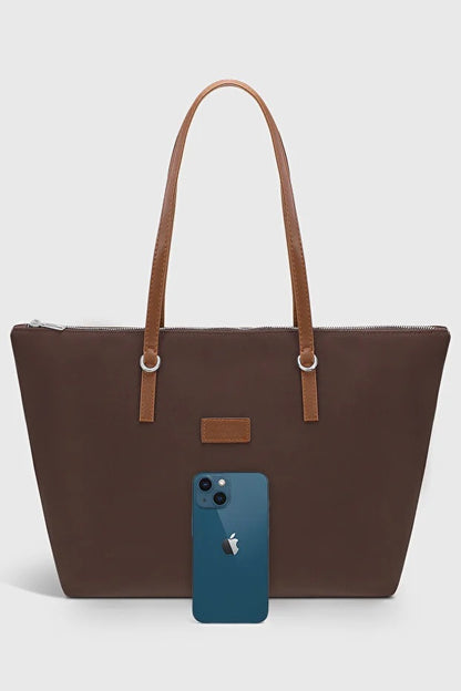 Bruine grote waterbestendige shopper tas voor dames