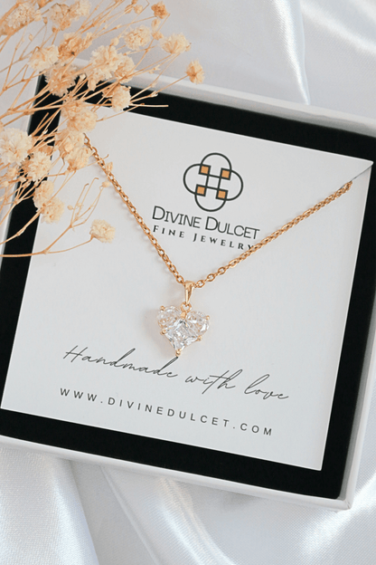 24 Karaat CZ Hart Hanger Ketting