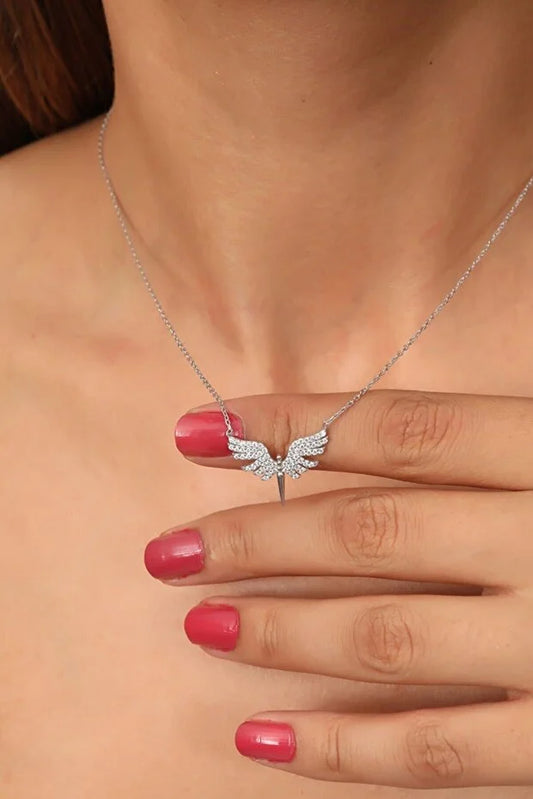 925 Sterling Zilver Aartsengel Michaël met Witte Steen voor Dames