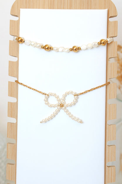 Miss Coquette | 24 Karats Parel Strik Ketting