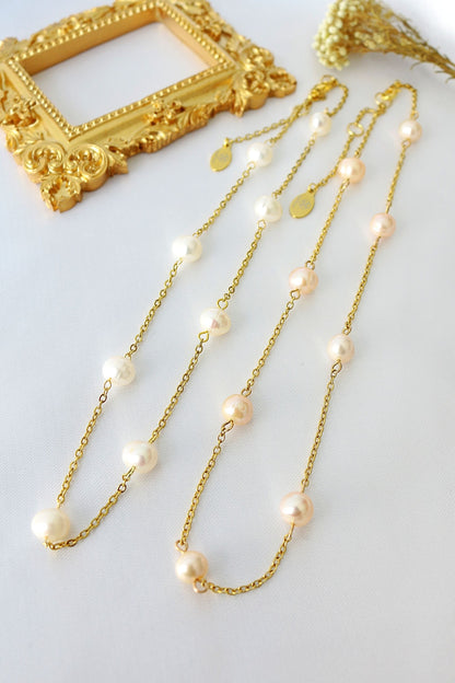 24K Barokke Zoetwaterparels Ketting Choker