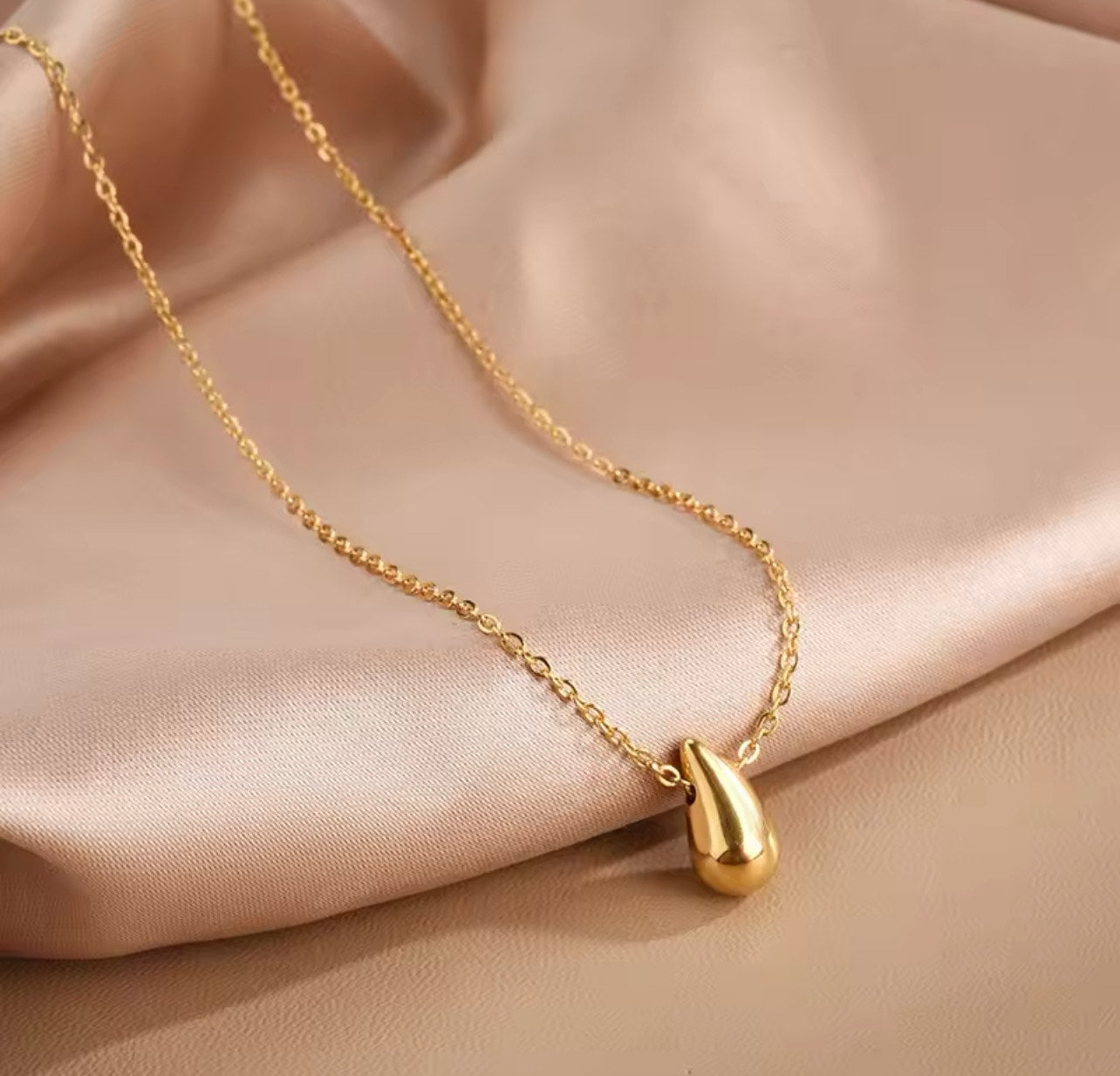 Roestvrijstalen gouden druppelketting voor dames