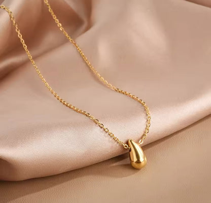 Roestvrijstalen gouden druppelketting voor dames