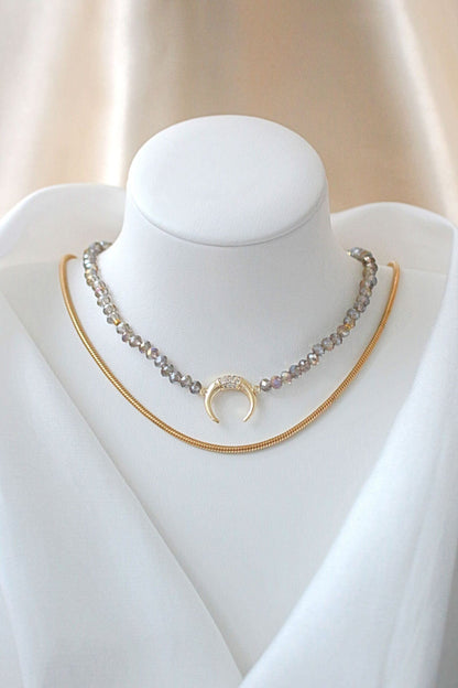 18 karaat chroom Oostenrijkse kristallen choker