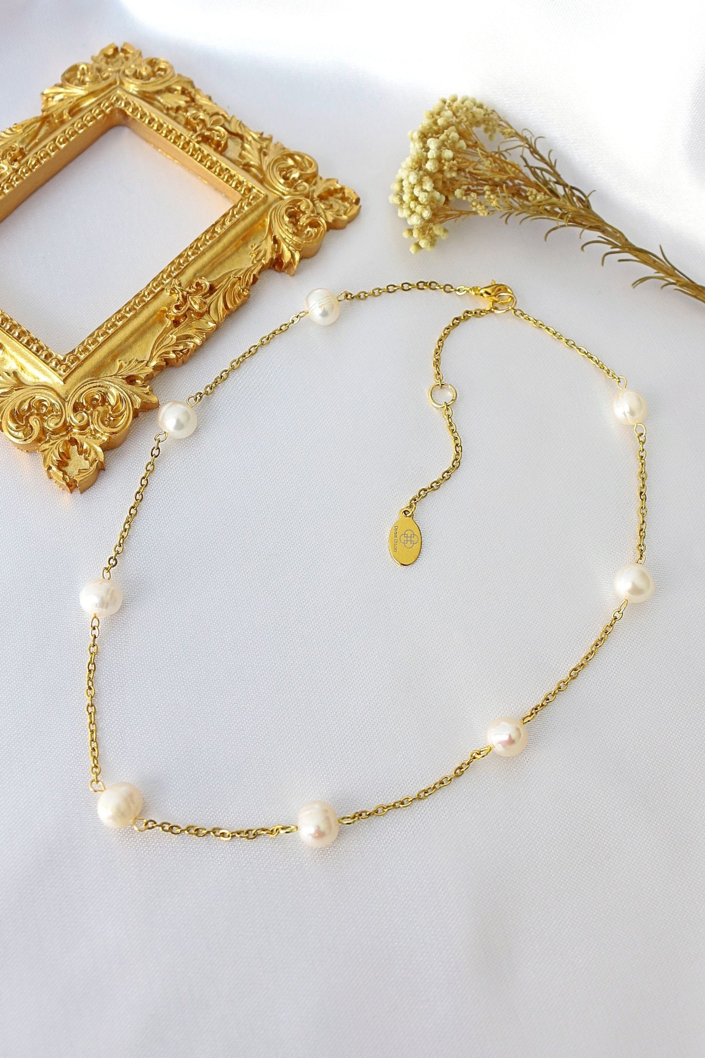 24K Barokke Zoetwaterparels Ketting Choker