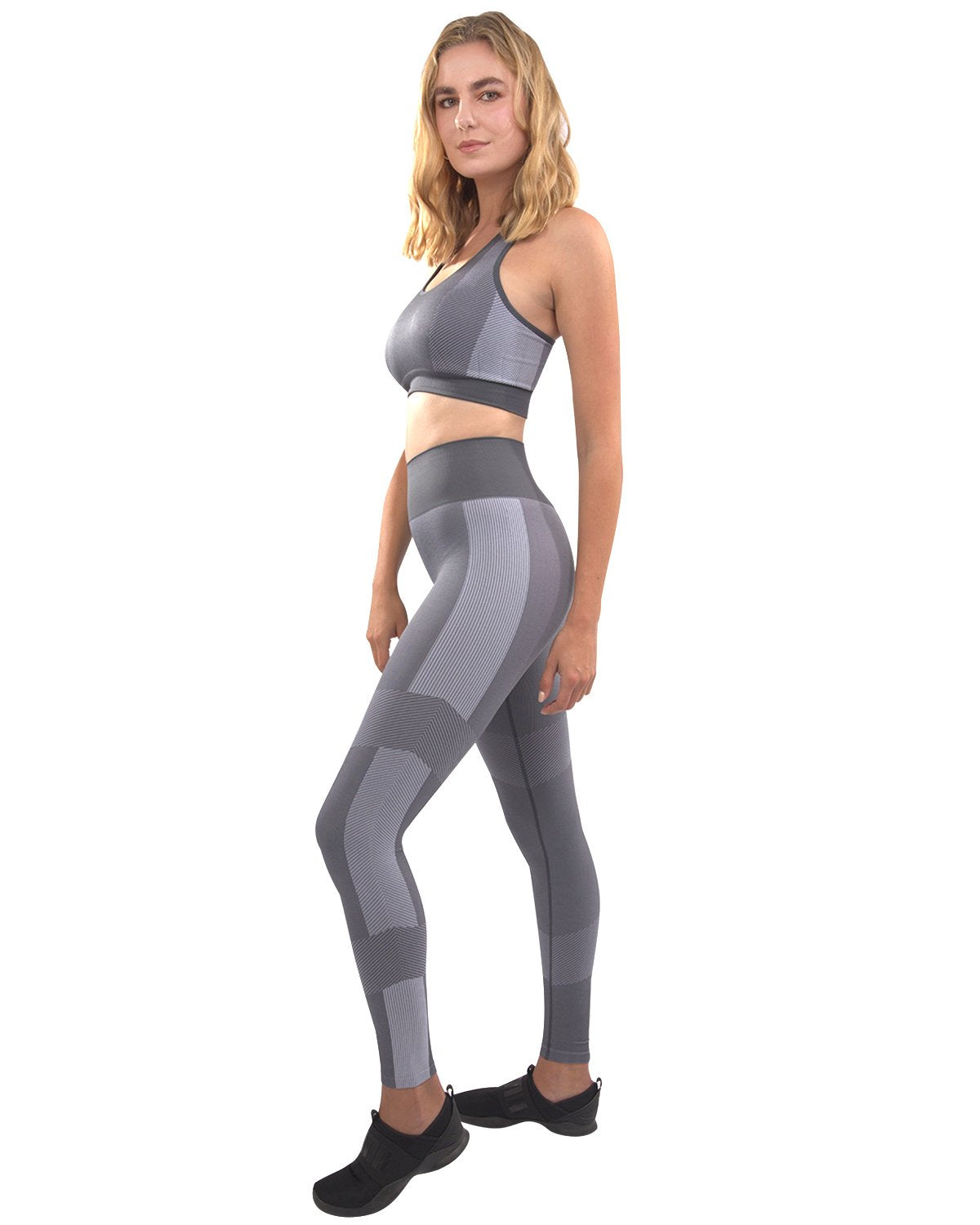 Arleta Naadloze Legging & Sportbeha Set - Grijs