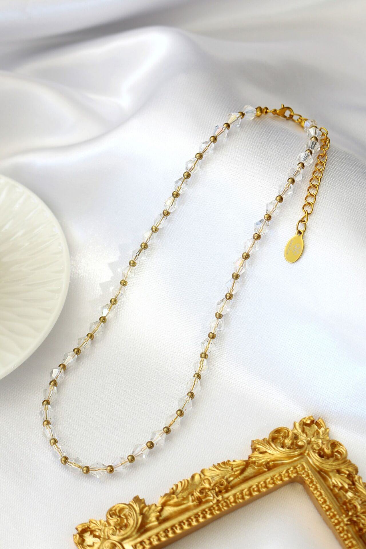 18 Karaat Heldere Oostenrijkse Kristallen Choker