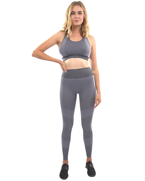 Arleta Naadloze Legging & Sportbeha Set - Grijs