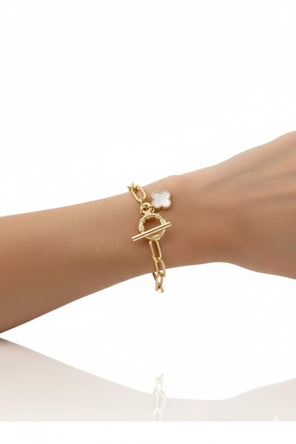 Parelmoer Klaver Armband Verstelbare Minimale Mode Sieraden