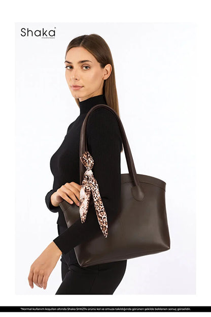 Kunstleren Tas Enkele Dames Hand Schouder Crossbody Tas Bruin