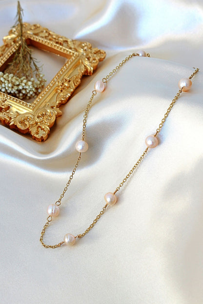 24K Barokke Zoetwaterparels Ketting Choker