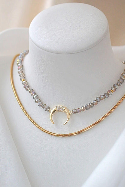18 karaat chroom Oostenrijkse kristallen choker