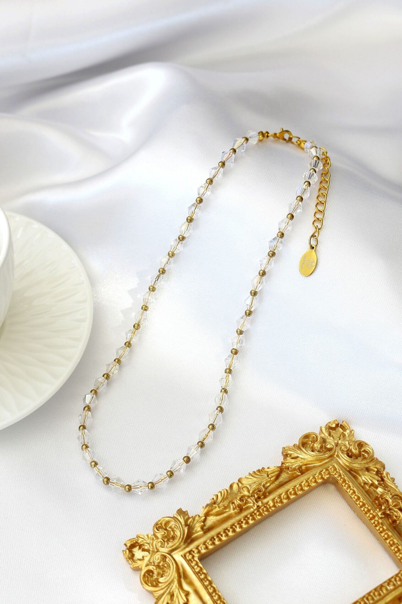 18 Karaat Heldere Oostenrijkse Kristallen Choker