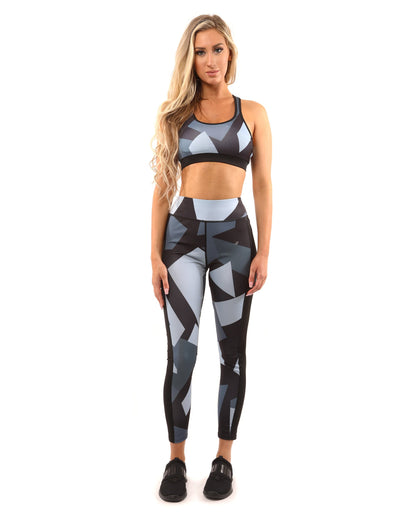 Bondi-set – Leggings & Sport-bh – Svart/Grå