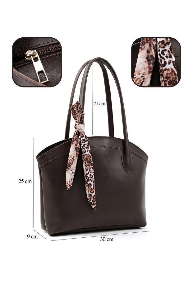 Kunstleren Tas Enkele Dames Hand Schouder Crossbody Tas Bruin