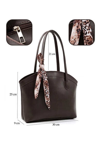 Kunstleren Tas Enkele Dames Hand Schouder Crossbody Tas Bruin