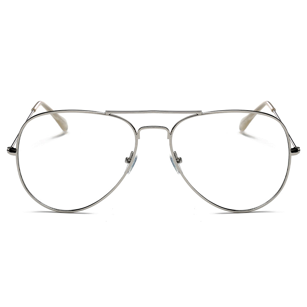 ENID - Trendy Aviator Zonnebril met doorzichtige glazen