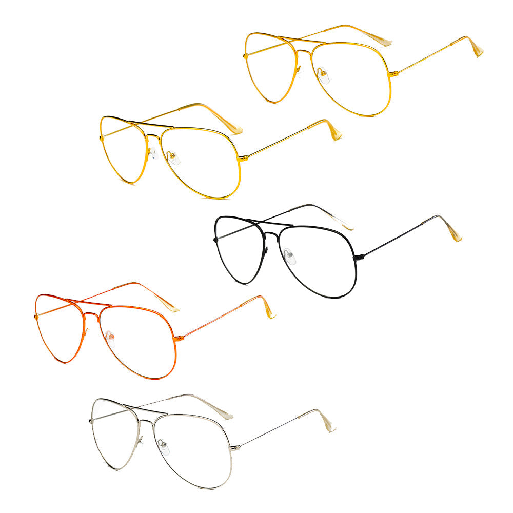 ENID - Trendy Aviator Zonnebril met doorzichtige glazen