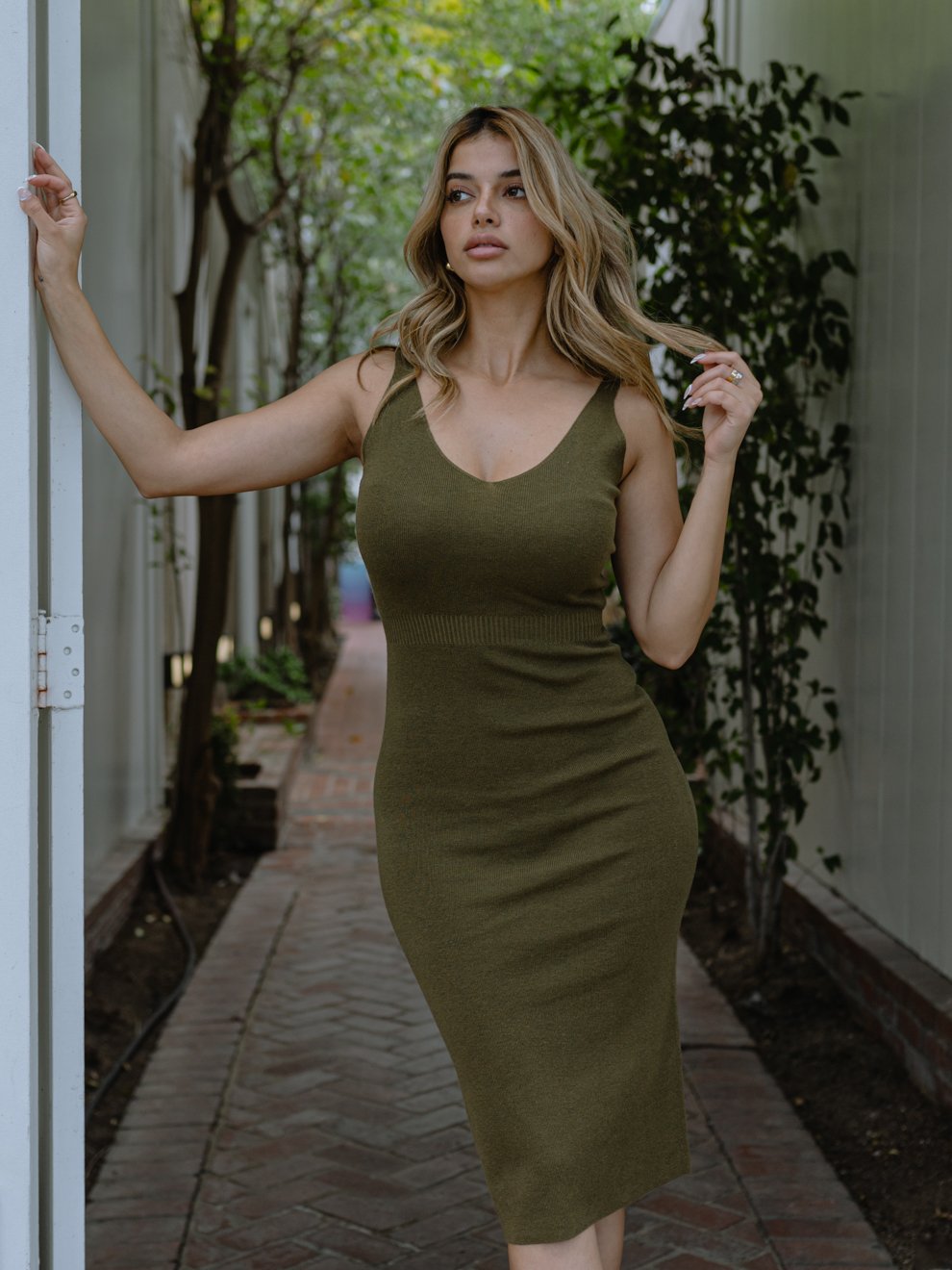 Gebreide midi-jurk Uptown